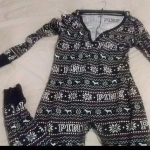 Pink victorias secret onesie